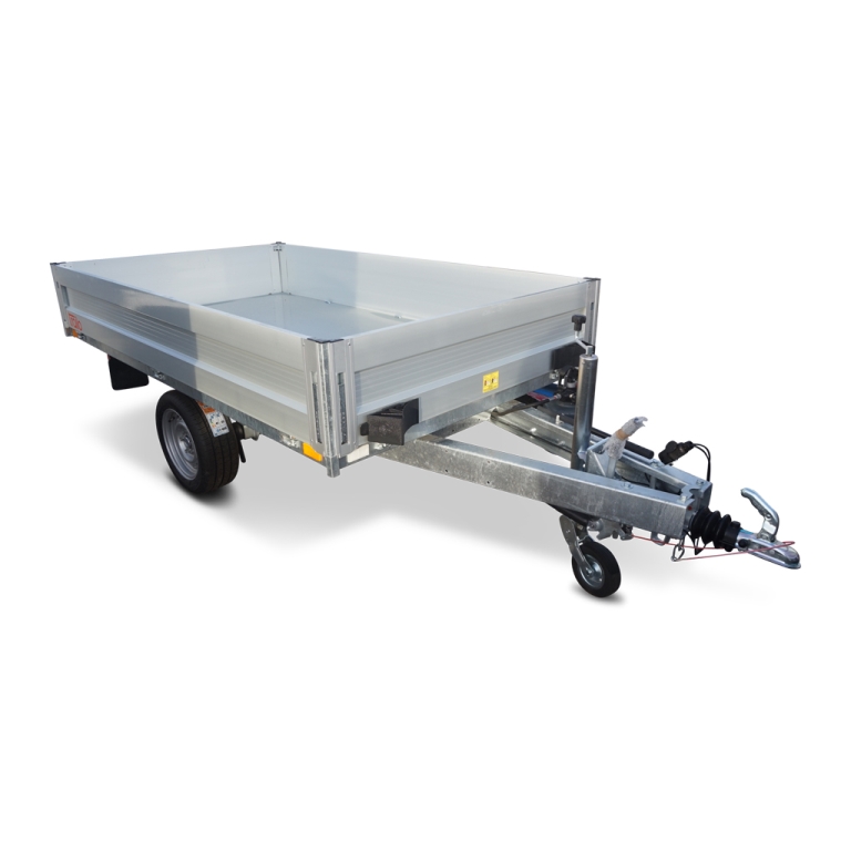 PKW Anhänger Heckkipper RWK2515-18E, 1800 kg, Ladefläche 2,54 x 1,47 m - Elektrische Pumpe - Konfiguration