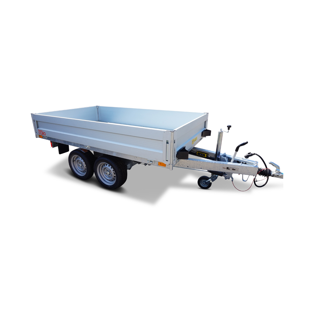 PKW Anhänger Heckkipper RWK2515-20E, 2000 kg, Ladefläche ca. 2,54 x 1,47 m - elektrische Pumpe - NEU