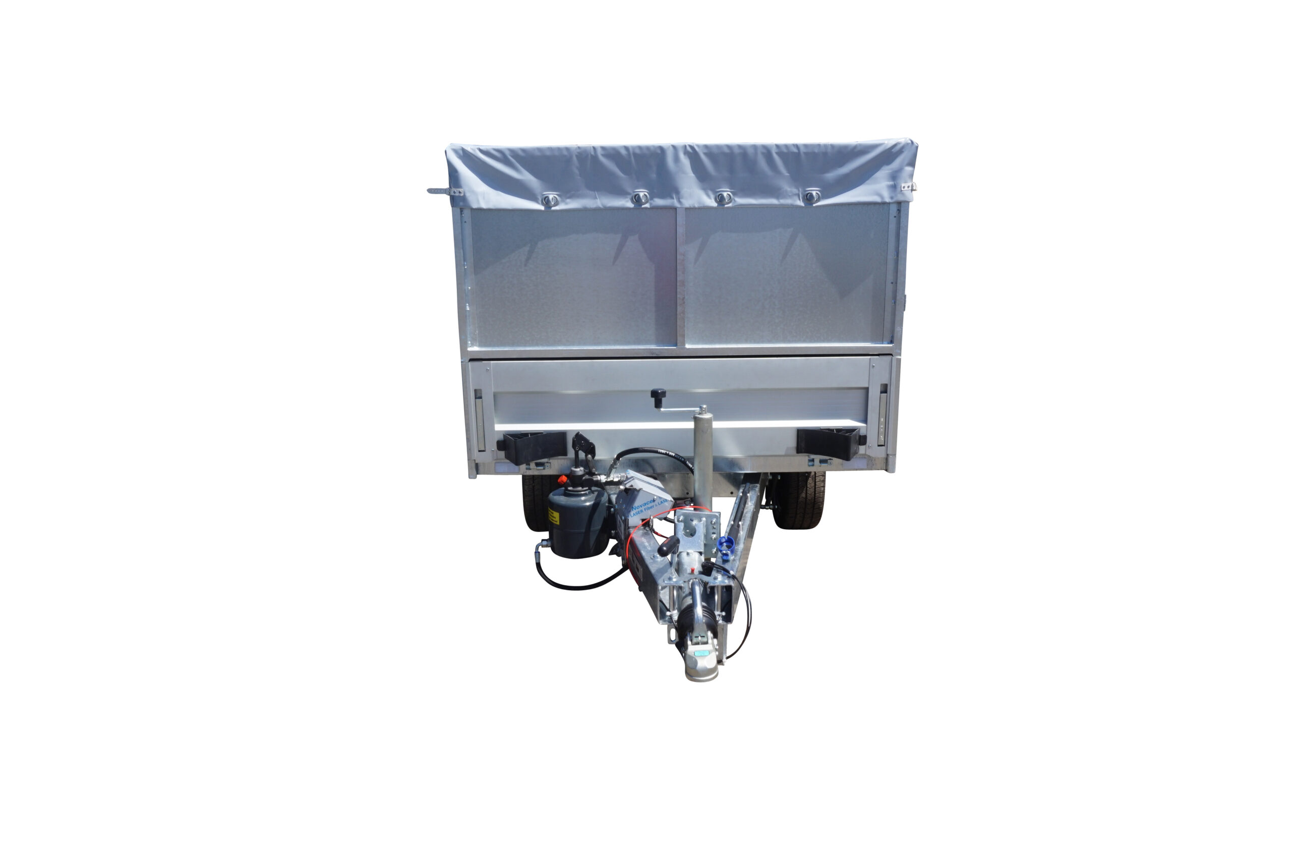PKW Anhänger Heckkipper RWK2515-27H, 2700 kg, Ladefläche 2,54 x 1,47 m - Handhydraulik - mit Aufsatzwänden u. Pla