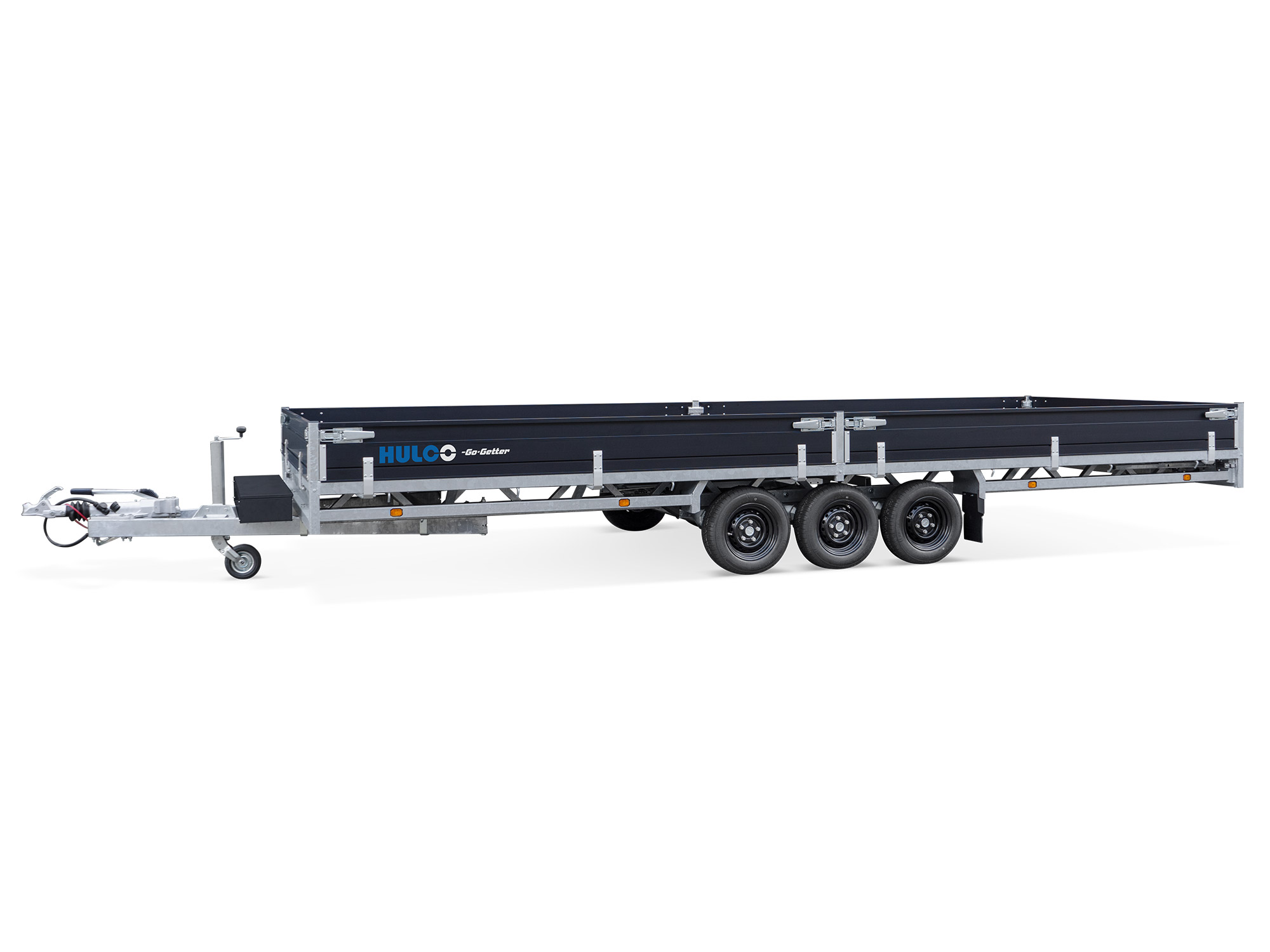 Hulco PKW Anhänger Hochlader Alu MEDAX-3 3500 kg, Ladefläche 6,11 x 2,03 m - Tridem