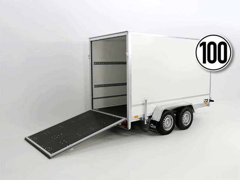 Kofferanhänger BK 146x357cm Höhe:180cm 2,7t|Rampe-Neu